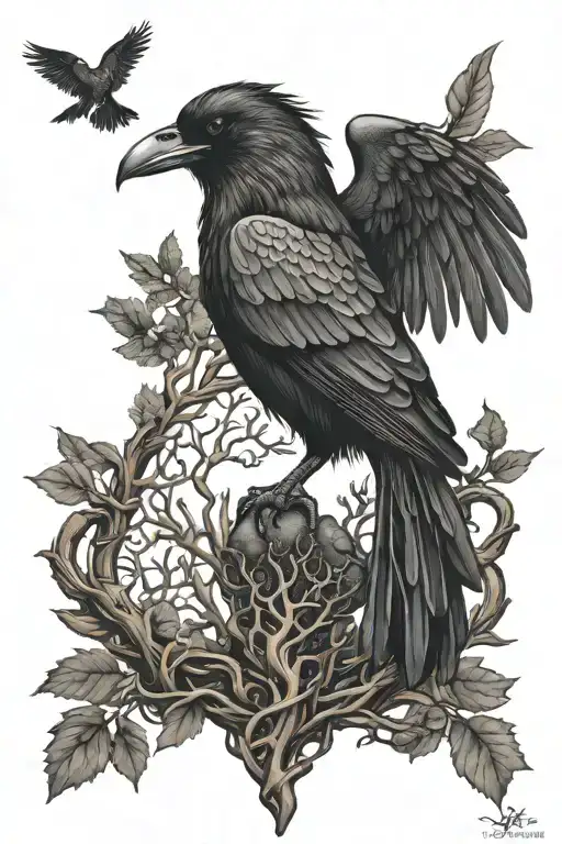 Vikings Raven Yggdrasil