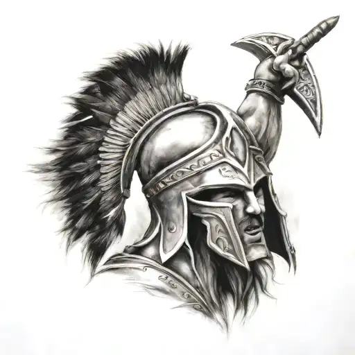 Spartan Warrior Shout To The Sky
