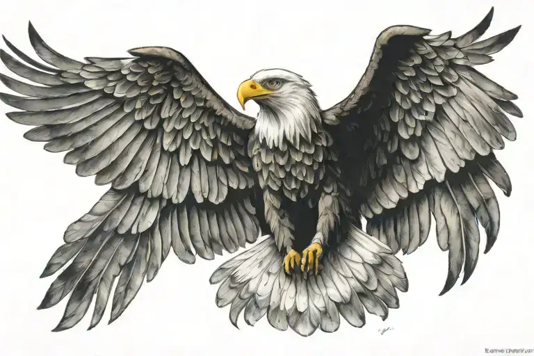 Eagle With Open Wings