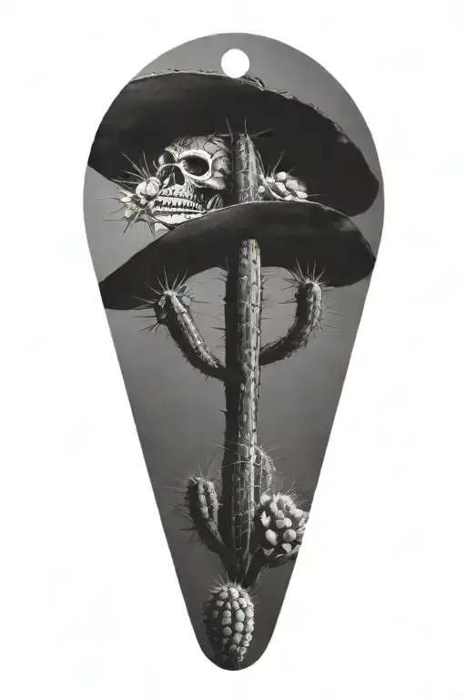 San Antonio Alamo Day Of The Dead Small Cactus With Skeleton Day Of The Dead Sing Tattoo