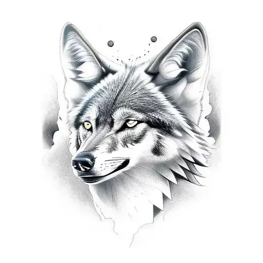 Black Wolf And White Wolf Stand Off