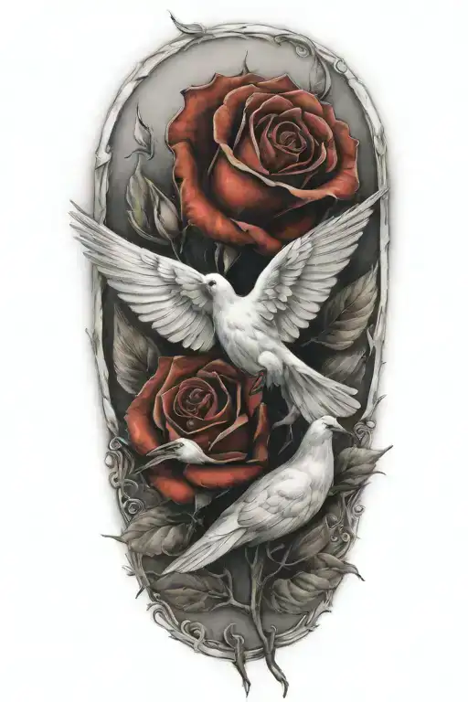 1 Red Rose And A Dove