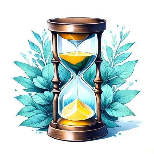 Hourglass With Falme In It