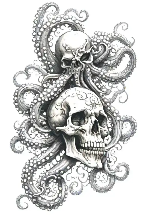 Octopus And Skull