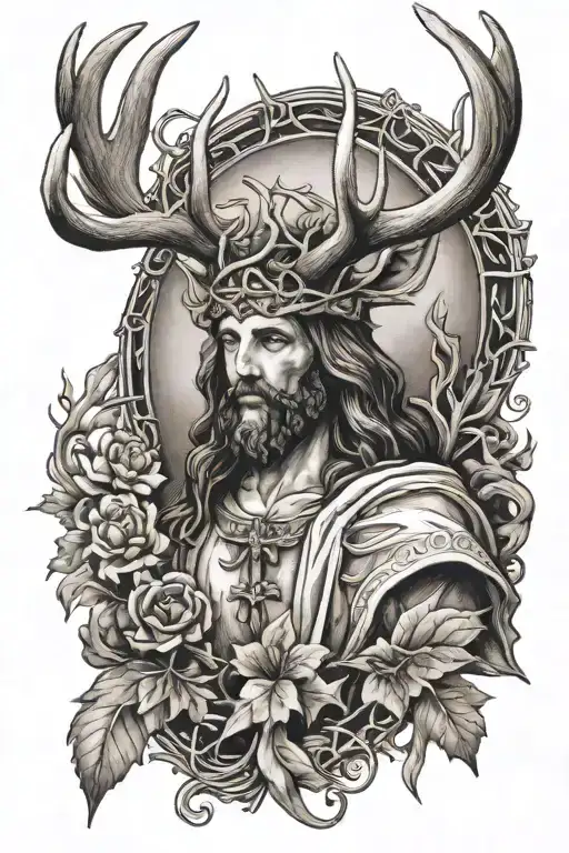 Deer Antlers And Jesus Christ