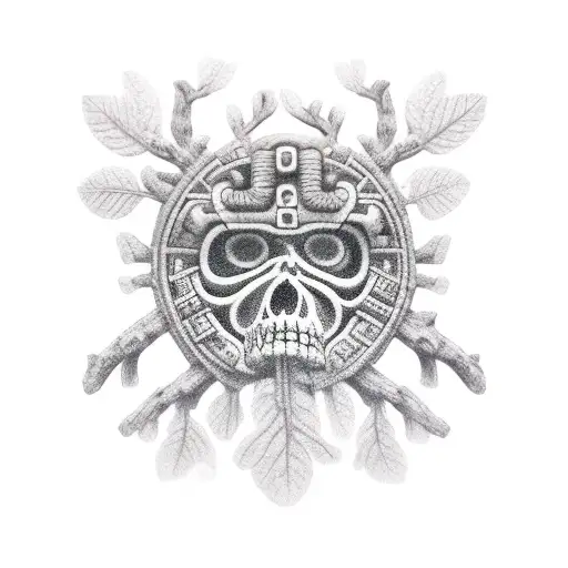 Tlaloc With Tree Leaves