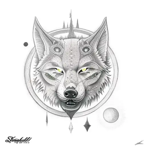 Skoll And Hati Chasing The Moon And Sun