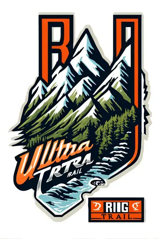 Ring Ultra Trail Logo With Mountains