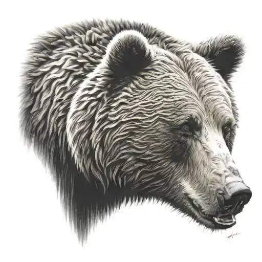 Grizzly Bear Head
