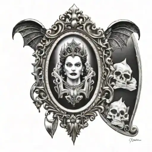 Evil Queen Magic Mirror Reflecting The Idea