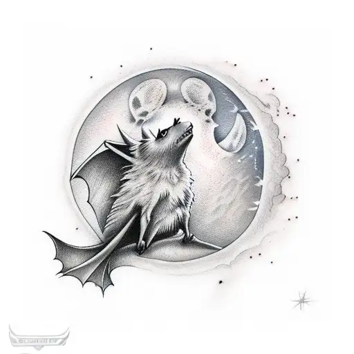 5 Bats Moon Smoke Crack