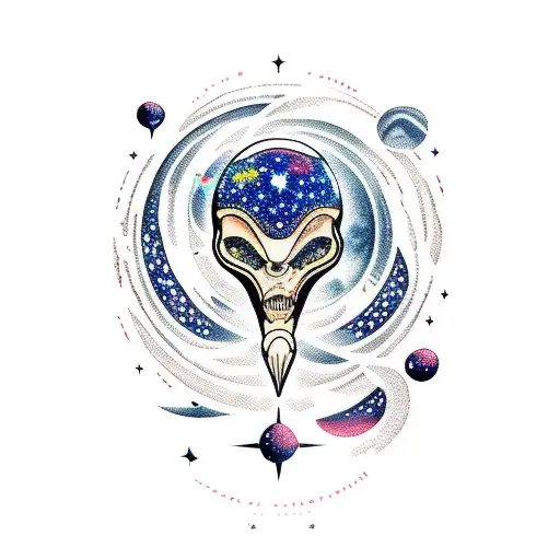 A Cosmic Scene With An Alien Constellation