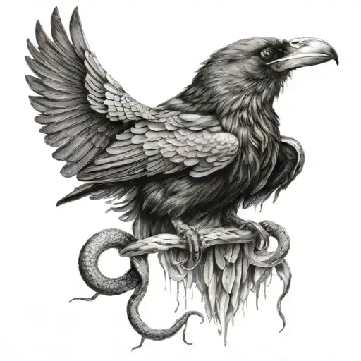 Crow And Snake