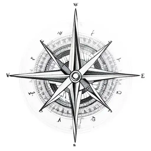 Compass With Bow And Arrow Overlayed