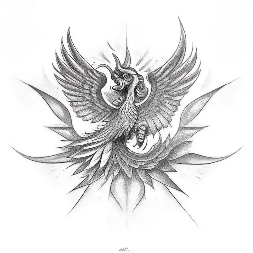 Pheonix And Elephant And Star