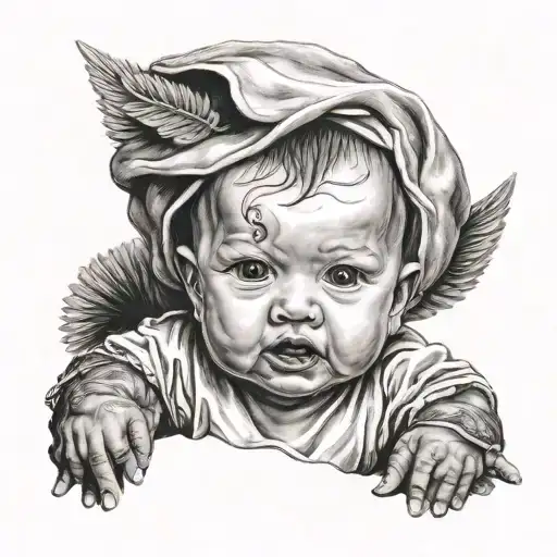 Gangster Tattooed Baby Angel