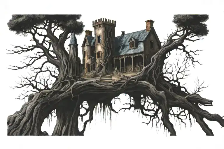 Dead Poison Tree Growing Around Lil Peeps Castle Surrounded