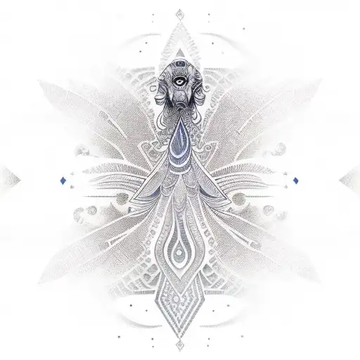 A Peruvian Condor Soaring Through The Sky With Intricate Patterns Inspired By Henna And Mehndi