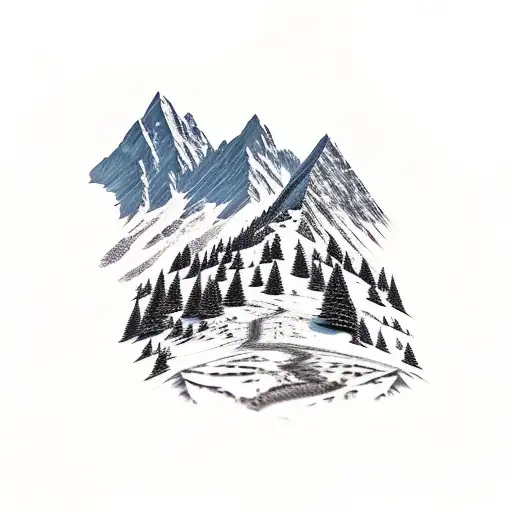 A Realistic Mountain Scene With A Mountainbike Carving Through The Trails