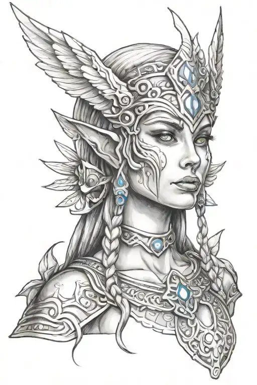 Valkyrie Alien Goddess As Zelda Tears