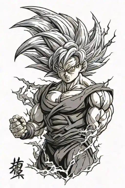 Dragon Ball Z Shaped Lightning