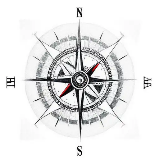 Death Full Size Compass Time Glass