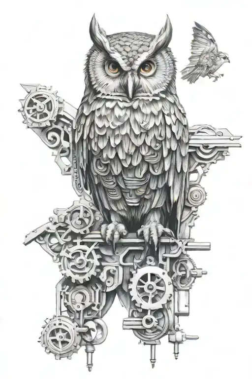 Mechanical Owl Perched