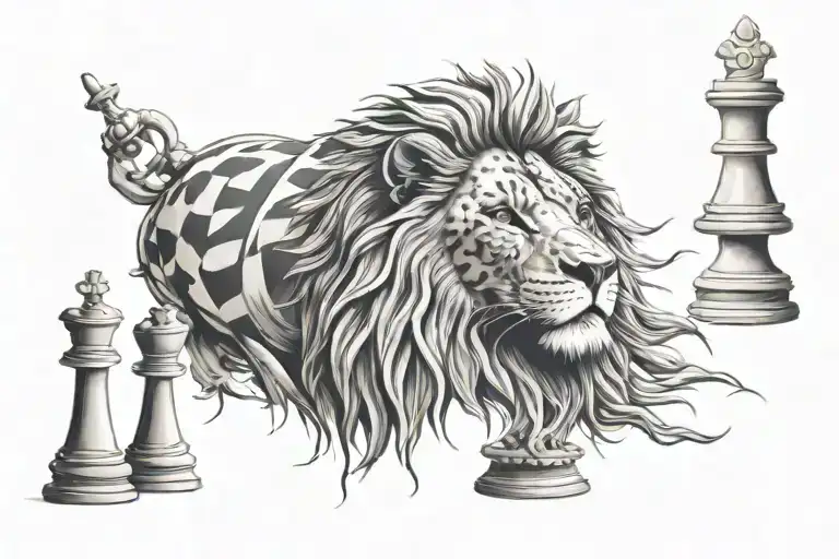 Lion King Chess Piece
