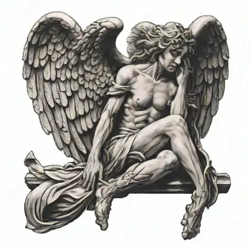 Warior Angel Sitting Alone