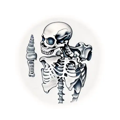 Skeleton With Tools For Bones
