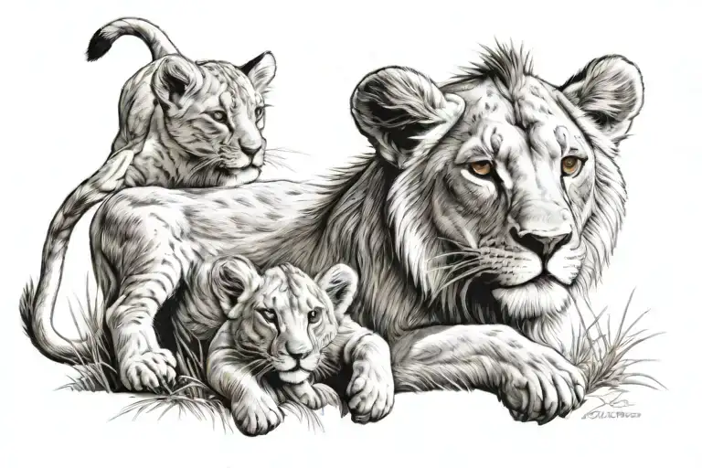 Simba Lion King And Baby Girl