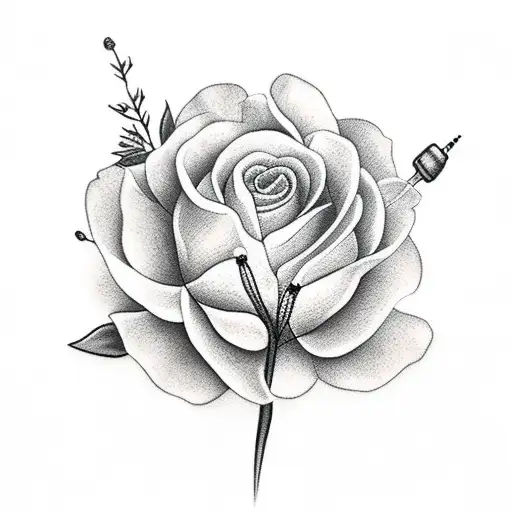 A Nurse's Hand Holding A Delicate Wildflower Bouquet