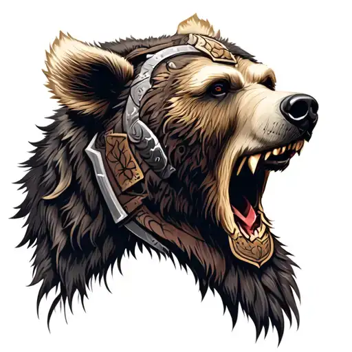 Viking Bear Head