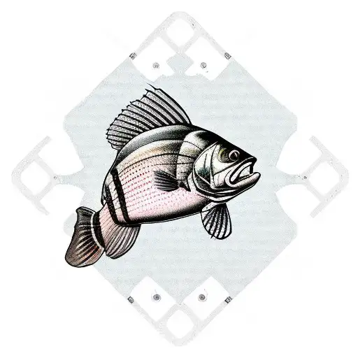 A Bass Fish Swimming Through A Circuit Board