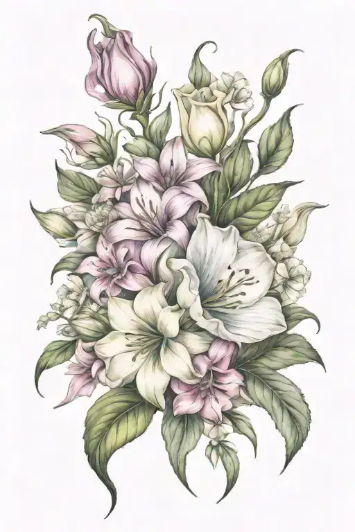 Lilly Lilli Of The Valley Rose Poppy Gladiolus Morning Glory Chrysanthemum Peony