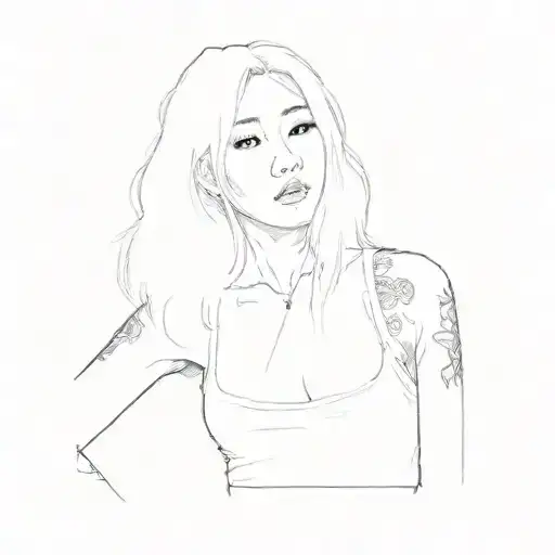 An Asian Girl In A White Top