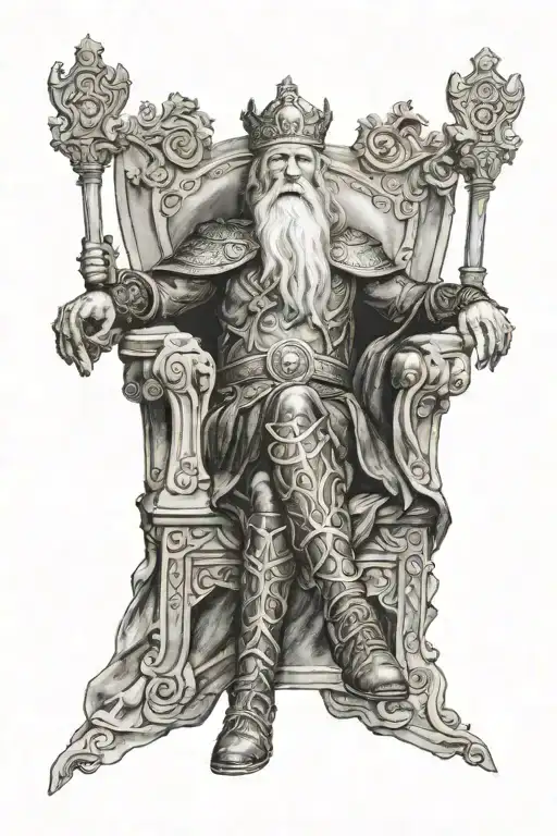 Odin On A Throne