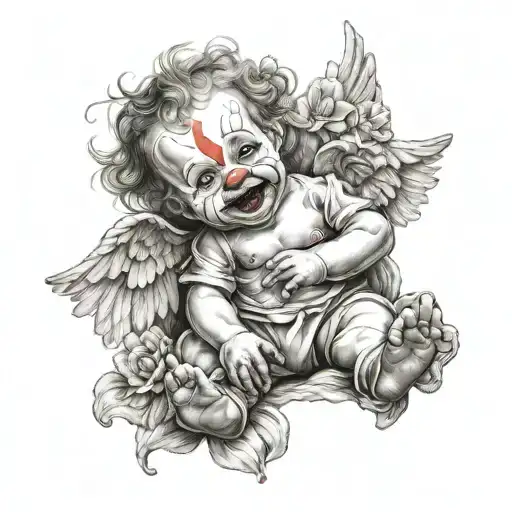 Gangser Clown Baby Angel Holding