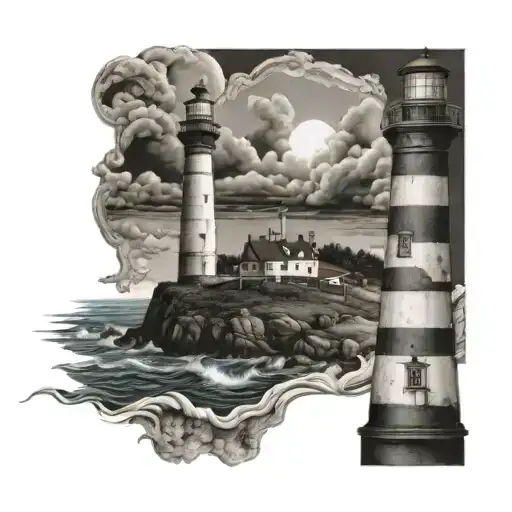 Lighthouse Near Ocean