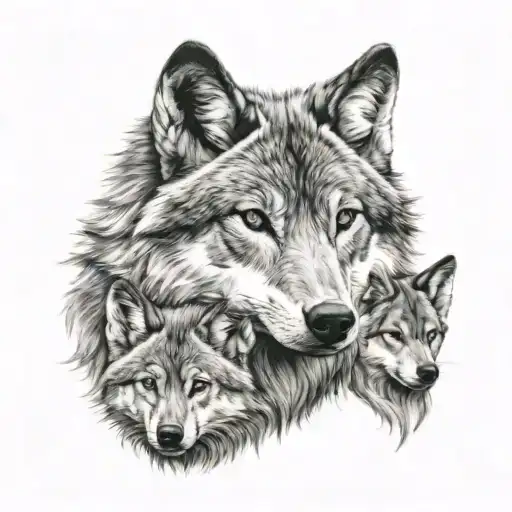 Wolf And Cubs