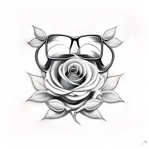 4 Eyes With Different Expressions Connected By Rose Leaves