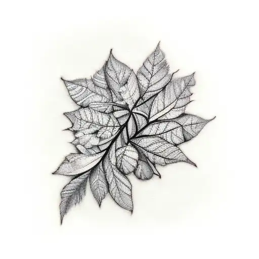 4 Eyes With Different Expressions Connected By Leaves