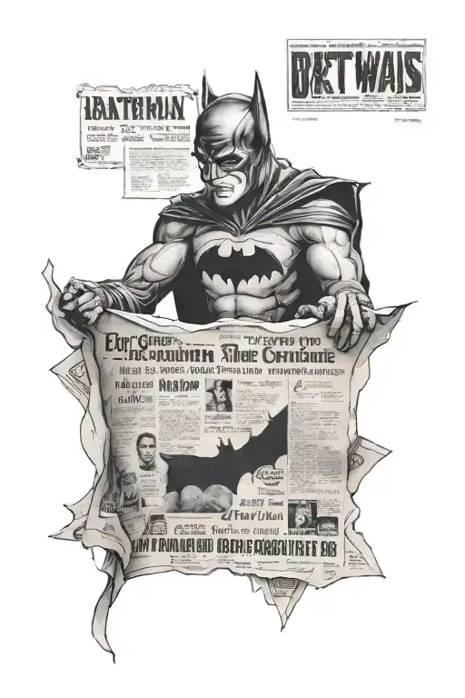 Batman Joker News Paper With Headline