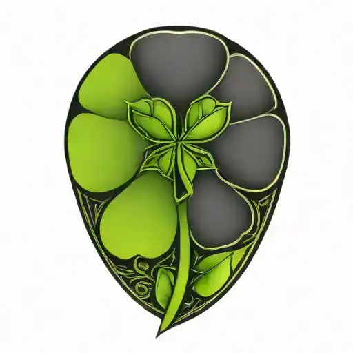 Celtic Four Leaf Clover Tattoo Inspired Design