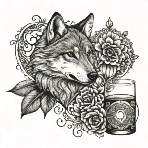Hearts And Wolf And Henna Drink