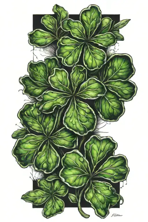 Four Leaf Clover Tattoo Inspired