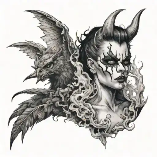 Demon Chick And Smoke Coming