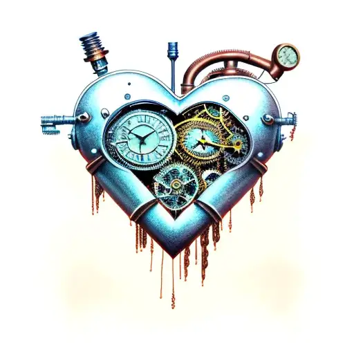 Broken Leaking Steampunk Heart