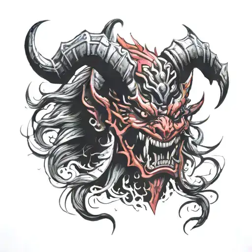 Red And Black Oni Inspired