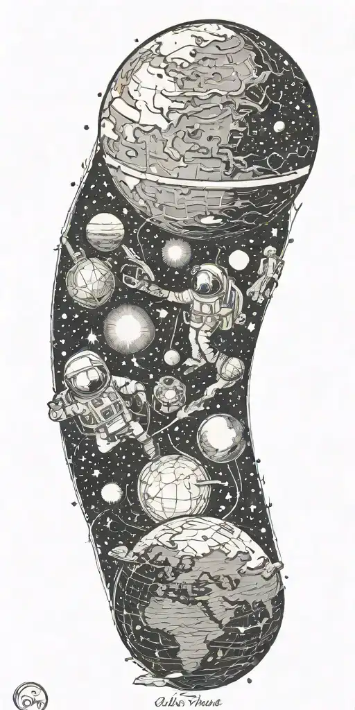 Outer Space Over The Earth